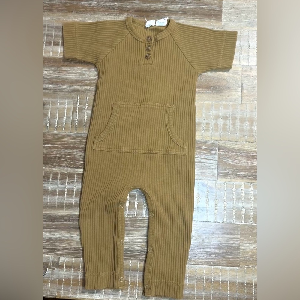 Jamie Kay Ribbed Baby Romper Jumpsuit - Picture 2 of 5